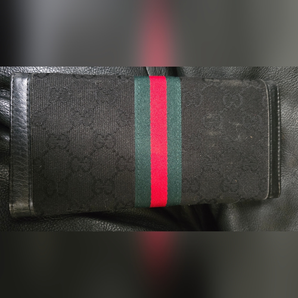 Gucci Black Vintage Traditional Logo Unauthenticated Used/vintage 7.5"×4" - Picture 3 of 8